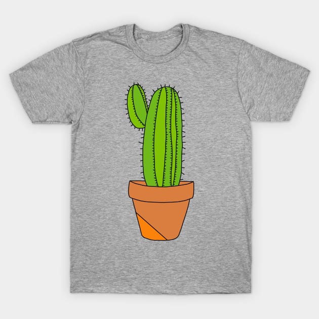 Cute Cactus Design #149: Saguaro Cactus In Terra-Cotta Pot T-Shirt by DreamCactus